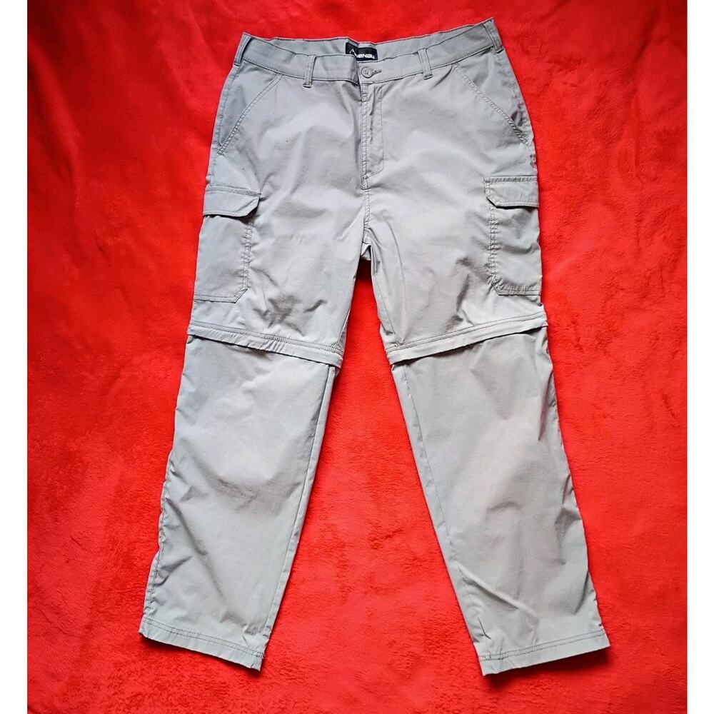 Denali Convertible Hiking Pants Mens 36x30 Cargo Outdoor Camping Trouser Gray
